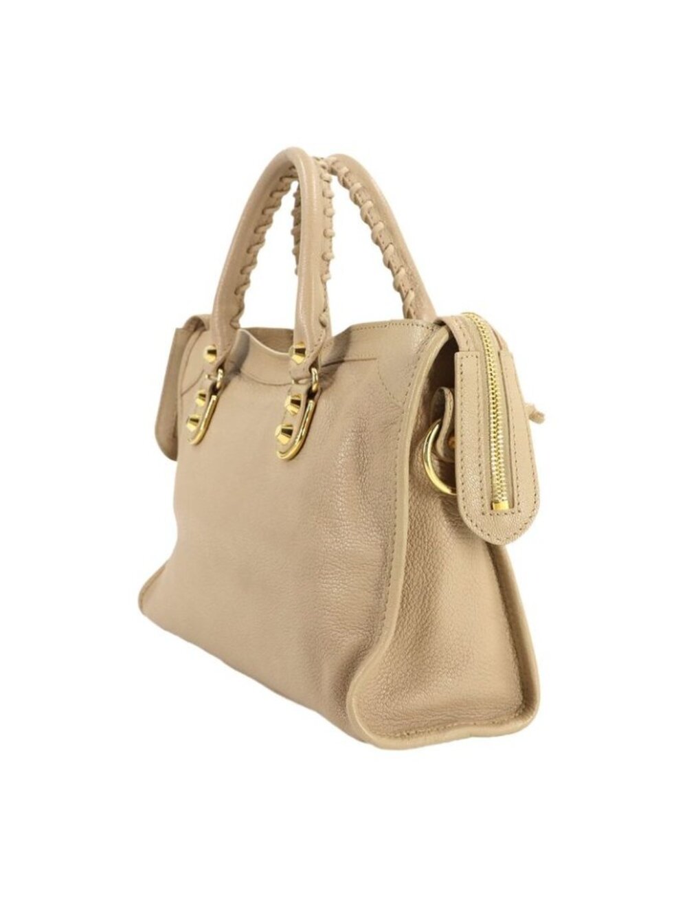 Balenciaga Classic Metallic Edge City 2-Way Hand Bag Leather Beige - Picture 4 of 10